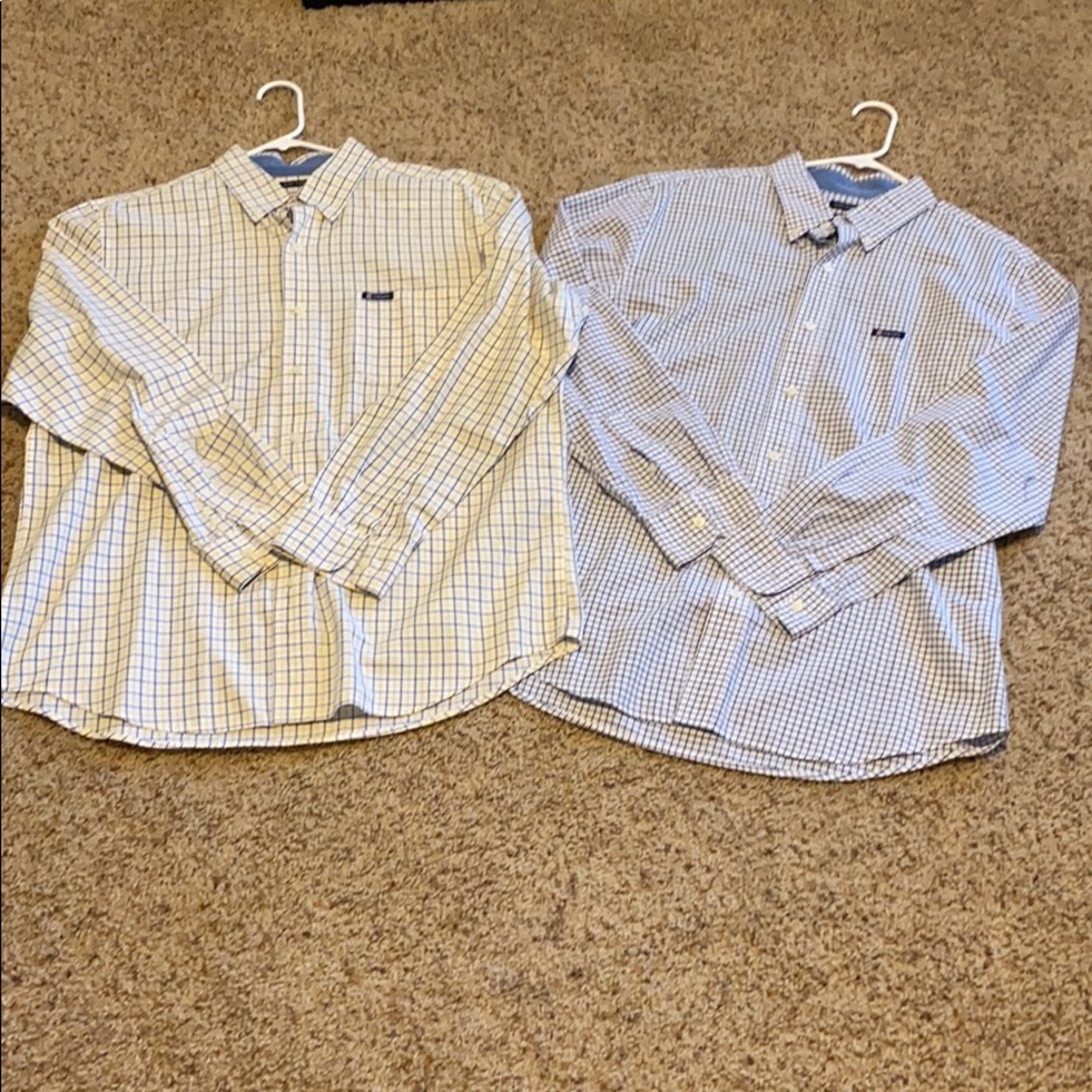 2 Chaps Easy Care Dress Shirts - Large